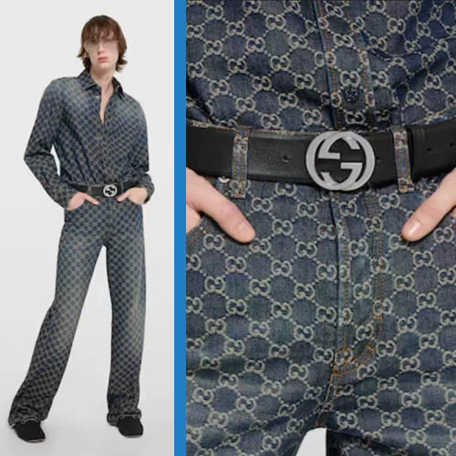 26ss 구찌 GG 코튼 데님 자카드 팬츠 0320