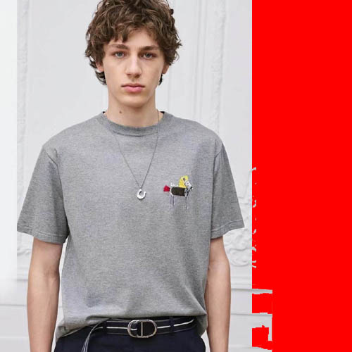 26ss 디올 horse embroidery 라운드 반팔티셔츠 2종 0323