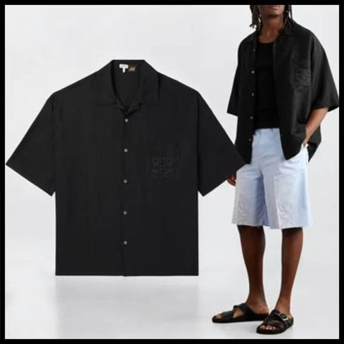 26ss 로에베 x 파울라스 이비자 리넨 블렌드 캠프 셔츠 0324