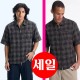크롬하츠 헤이우드 체크 반팔 집업 셔츠 0326