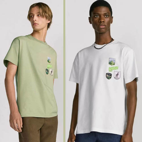 26ss 디올 Mountain 패치 라운드 반팔 티셔츠3종 0331