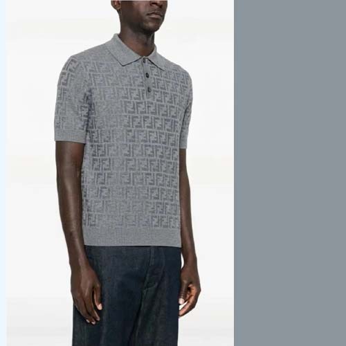 펜디 더블 FF 자카드 폴로 니트 0401