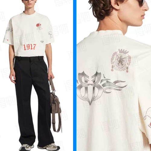 26ss 루이비통 타투 미디엄 핏 라운드 티셔츠 2종  0405