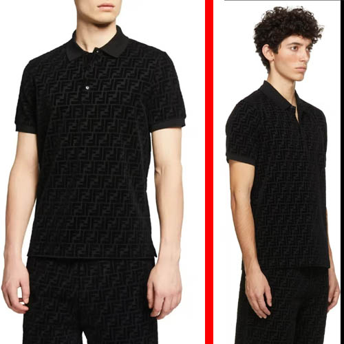 26ss 펜디 FF 블랙 폴로 반팔 티셔츠 0409