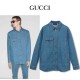 26ss 구찌 레이저 더블 G 데님 블루 재킷 0417