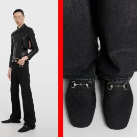 26ss 구찌 GC 리가초 커플 레더 빈티지 로퍼 0419