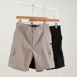 스톤아일랜드 로고 패치 베이지/블랙 숏팬츠 2종