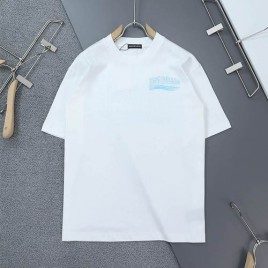 발렌시아가 로고 라운드 반팔 화이트 티셔츠